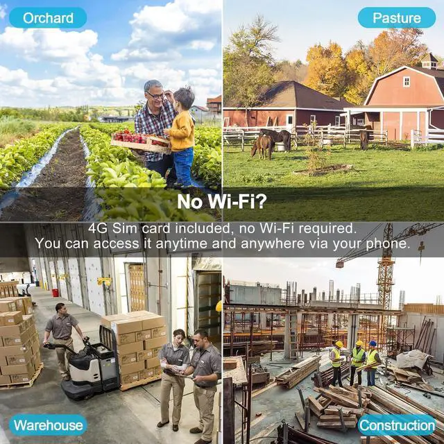Alt view image 3 of 7 - GENBOLT 3G/4G LTE Cellular Solar Security Camera Outdoor Wireless, 8W 15600mAh Battery Operated Surveillance IP Camera No WiFi, Dual Lens Spotlight CCTV System with SIM Card