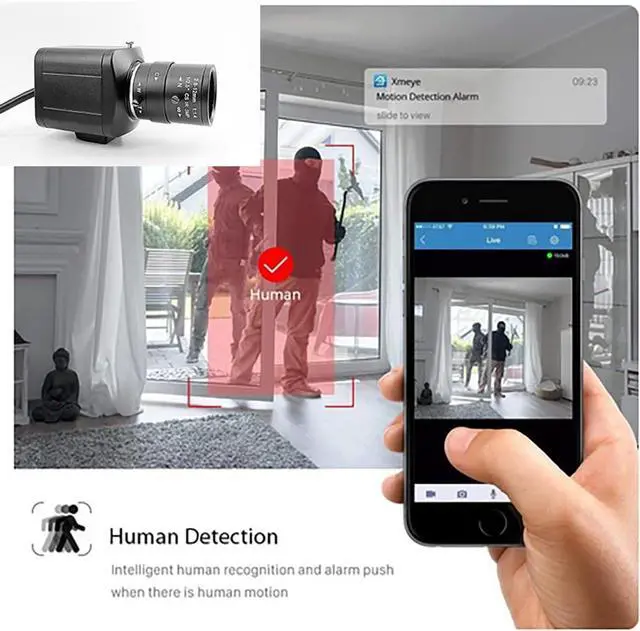 Alt view image 5 of 5 - 2K 4MP HD CCTV H.265 POE IP WDR Mini Box Bullet Netwok IP Security Camera 2.8-12mm Manual Varifocal Lens Human Vehicle Motion Detection Face Record XMEYE