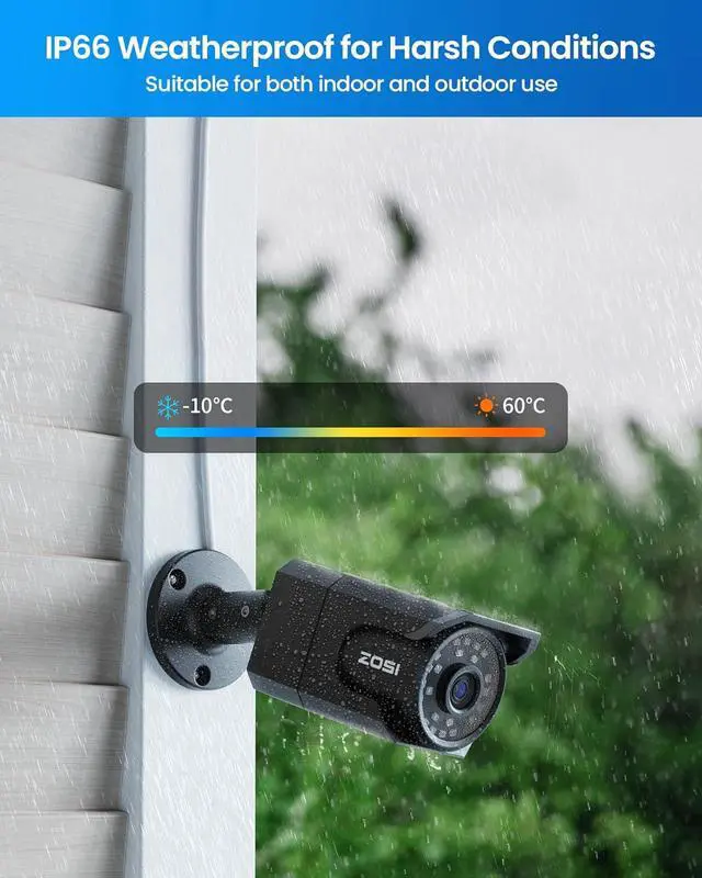 Alt view image 4 of 7 - Gadpiparty ZOSI 4K 8CH PoE Security Camera System (16CH Expandable), H.265+ 8CH NVR with 2TB HDD for 24/7 Record, 5 x 8MP PoE IP Cameras Outdoor Indoor, Human Detection, One-Way Audio, 100ft IR Night