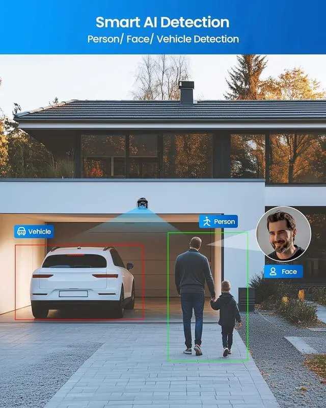 Alt view image 6 of 7 - Gadpiparty ZOSI 4K 8CH PoE Security Camera System (16CH Expandable), H.265+ 8CH NVR with 2TB HDD for 24/7 Record, 5 x 8MP PoE IP Cameras Outdoor Indoor, Human Detection, One-Way Audio, 100ft IR Night