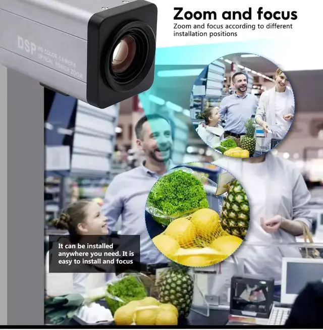 Alt view image 4 of 7 - 4K 8MP 36X Optical Zoom Camera, POE CCTV Network Box Bullet IP Indoor Outdoor Security AI Camera,128G TF Card Included, Two-Ways Audio, Motion Detection Face Recorder, XMEYE