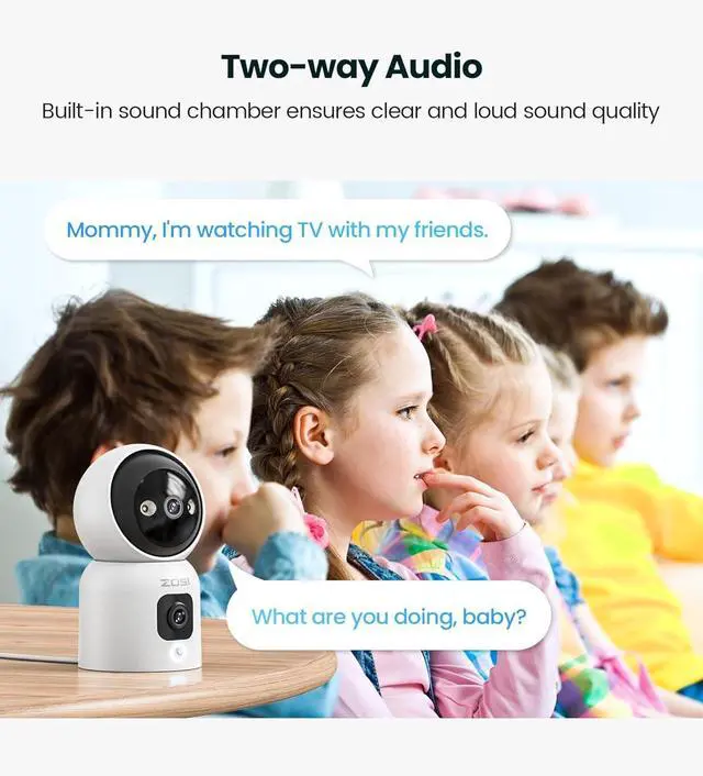 Alt view image 6 of 7 - Gadpiparty ZOSI 3K Lite Security Camera System with AI Human Vehicle Detection,8CH HD TVI Video DVR Recorder with 4X HD Weatherproof CCTV Cameras,Remote Access,1TB Hard Drive&C528D 2K Dual-Lens Indoo