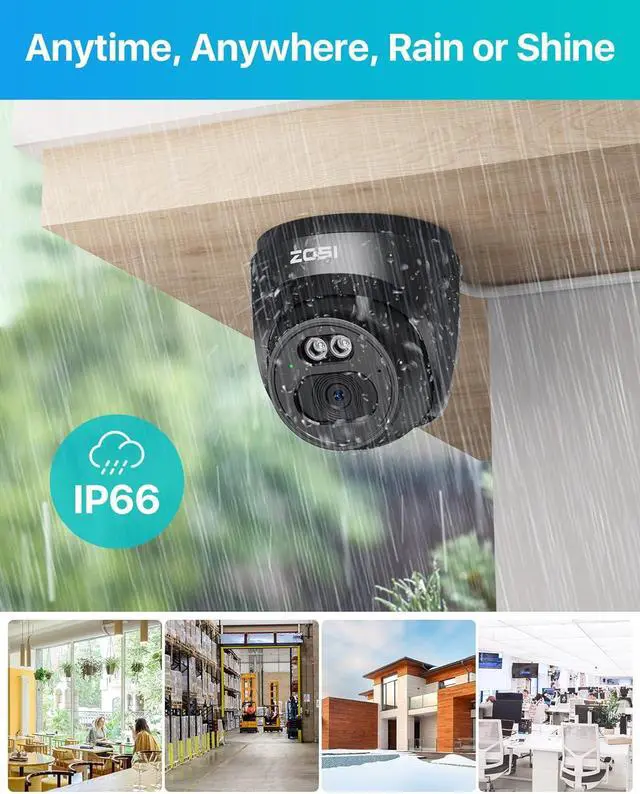 Alt view image 7 of 7 - Gadpiparty ZOSI C220 2Pack(Black & White) 4MP QHD 2.5K Add-On PoE IP Camera, 1440p Surveillance Outdoor Camera to Security System, Only Work with Our PoE NVR, IR Night Vision, AI Human Detection, One