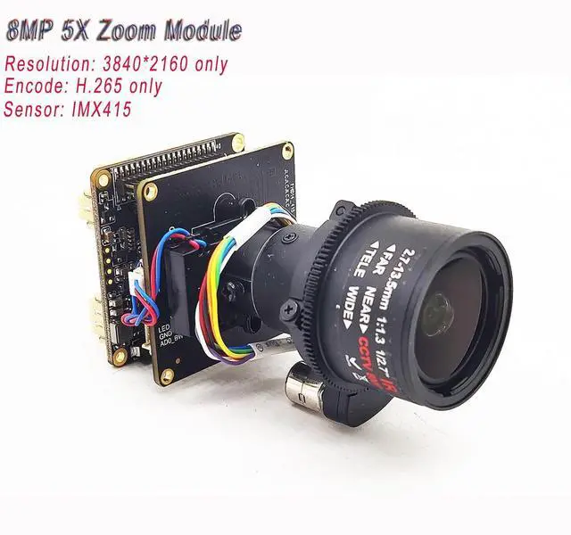 Alt view image 2 of 4 - (Starvis 8MP) H.265 8MP 4K Starlight Wireless Mini PTZ Camera Module 2.7-13.5mm 5X Zoom Lens RTSP TF Card Slot Max Support 128GB, Audio, Upgrade CCTV Video Cam