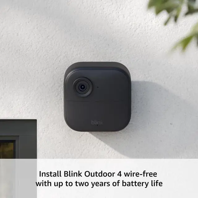 Alt view image 4 of 6 - Blink Outdoor 4 + Sync Module XR  Wire-free smart security camera, two-year battery, go up to 400 feet from your home with extended range  2 camera system