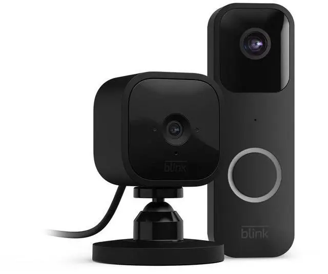 Alt view image 2 of 5 - Blink Video Doorbell (Black) + Mini Camera (Black) with Sync Module 2 | Two-Way Audio, HD Video, Motion and Chime Alerts | Alexa Enabled