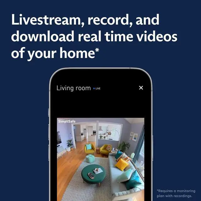 Alt view image 6 of 7 - SimpliSafe Smart Alarm Wireless Indoor Security Camera