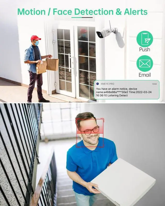 Alt view image 2 of 7 - Wireless Security Cameras System, Firstrend 5MP Continuous Recording Ultra HD 8 Camera for Home Surveillance with 8CH NVR 3TB Hard Drive Night Vision Motion Detection App for Indoor Outdoor Business
