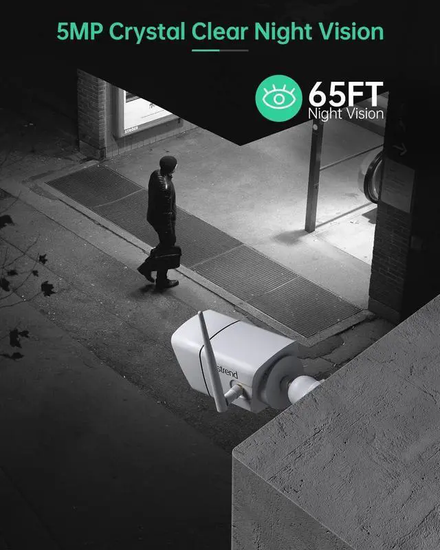 Alt view image 6 of 7 - Wireless Security Cameras System, Firstrend 5MP Continuous Recording Ultra HD 8 Camera for Home Surveillance with 8CH NVR 3TB Hard Drive Night Vision Motion Detection App for Indoor Outdoor Business