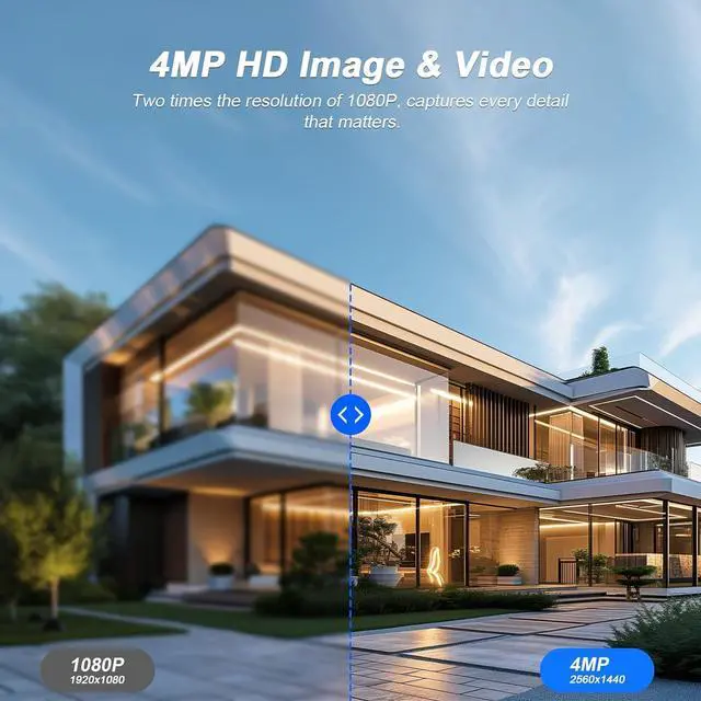 Alt view image 3 of 7 - SANSCO 2K Solar Wireless Security Camera System with 4CH 7" Touchscreen Monitor, 2PCS 4MP WiFi Battery Powered Camera Outdoor with 128GB SD Card, PIR Human Detection, 2-Way Audio, Color Night Vision