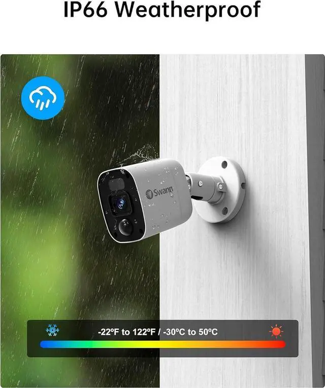 Alt view image 4 of 6 - Swann Home Security Camera, 1080p DVR Bullet Surveillance Cameras with 1TB HDD, 8 Channel 8 Cam, Indoor Outdoor Wired Surveillance Camera, WiFi Dongle, Color Night Vision, Heat Motion Detection, LEDs