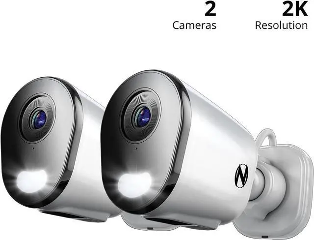 Alt view image 2 of 7 - Night Owl Plug-in Wireless 2K HD Indoor/Outdoor Deterrence Camera with 2-Way Audio (2 Camera)