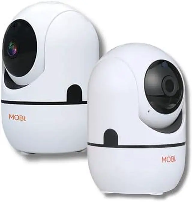 Main image of MobiCam HDX Wi-Fi Pan & Tilt Smart Nursery, Elderly & Home Monitoring Camera, 1080p HD Indoor Security Night Vision IP Camera, Motion Detection, Two-Way Audio, Cloud & SD Card Storage - (2-Pack)