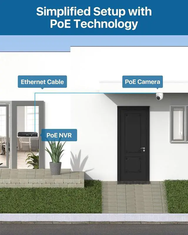 Alt view image 7 of 7 - PoE Security Camera System 8CH 5MP NVR, 8Pcs 4MP Dome IP Cameras Wired Surveillance Camara System, AI Motion Human Detection, Two-Way Audio, 2TB HDD for 24/7 Record Outdoor Indoor, App Remote