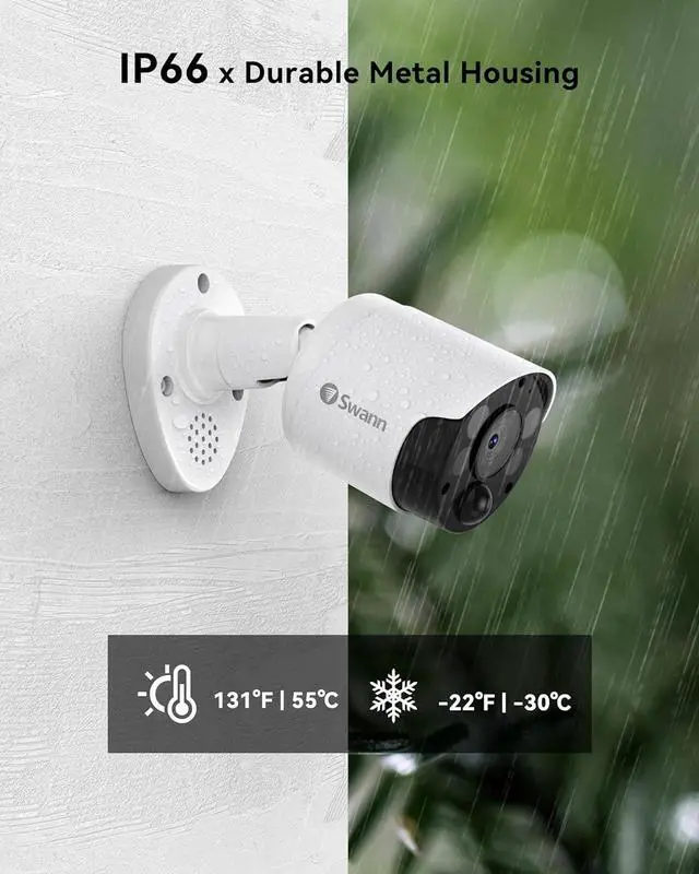 Alt view image 6 of 7 - Swann Pro 4K Ultra HD Security Camera System, 8 Channel 4pcs PoE IP Cameras, Cat5e Wired NVR System with 1TB HDD, Color Night Vision, LED Light, True Detect, 24/7 Surveillance CCTV, Indoor/Outdoor