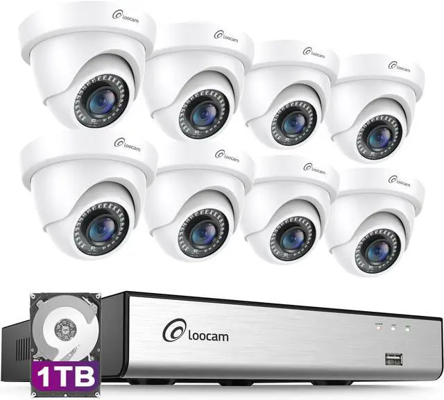 Main image of Security Camera System Outdoor with AI Human/Vehicle Detection, 2MP HD 1920TVL Wired CCTV Surveillance Camera System, H.265+ 8CH DVR & 1TB Hard Drive, Smart Playback, Remote Access, Email Alert