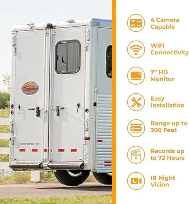 Alt view image 5 of 7 - Brandmotion Wireless Observation IR Camera System with 7 HD Monitor | ADHS-7810v2 Edge to Edge Image Mirror with Universal Compatibility