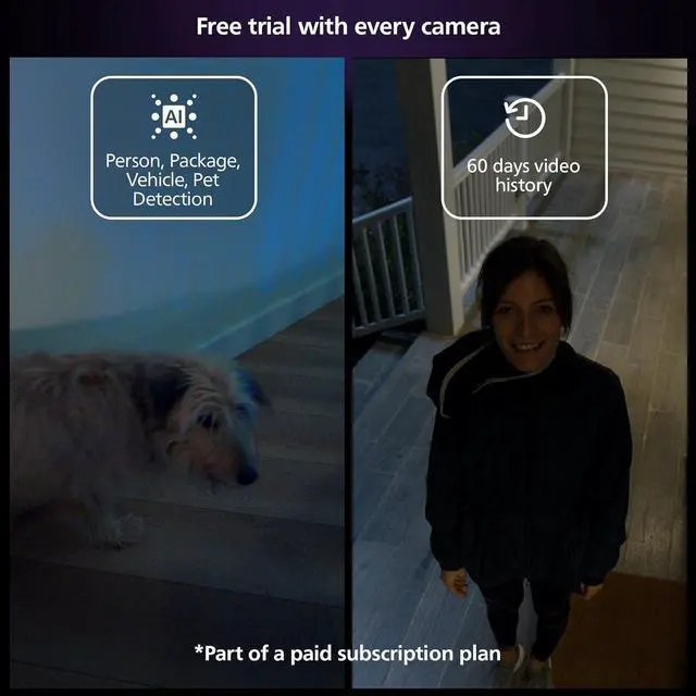 Alt view image 6 of 7 - Philips Hue Secure Wired Smart Home Security Camera, Black - 1 Pack - 1080P HD Video - Night Vision - Motion Detection - Two-Way Talk - Indoor/Outdoor - Weatherproof - Works with Hue App