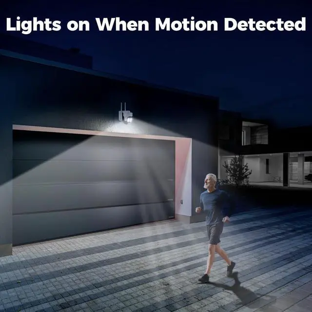 Alt view image 7 of 7 - [WiFi 6 & 10X Zoom] XMARTO Wireless PTZ Security Camera System Outdoor with 10X Zoom and AI Auto Tracking, 6MP Dual-Lens Cameras, 12" LCD Monitor NVR/DVR and 1TB HDD Included
