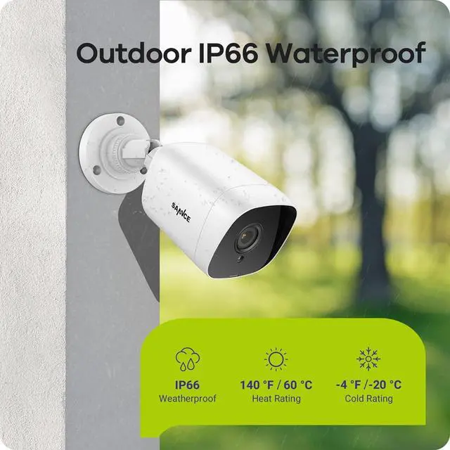 Alt view image 6 of 7 - SANNCE 8CH Full 1080P Security Camera System CCTV Camera Night Vision Surveillance Cameras, IP66 Weatherproof, QR Code Scan and Remote Access