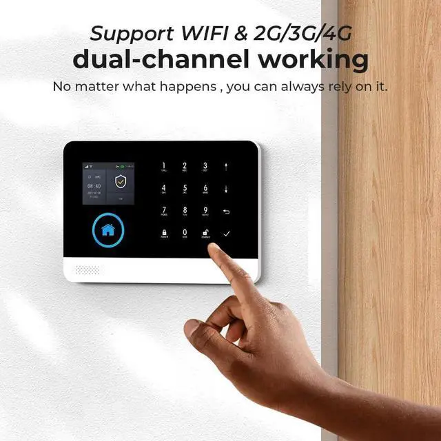 Alt view image 3 of 7 - Wireless Alarm System for Home Security,Home Alarm System 24-Piece Kit,with Phone APP Alert (Door Sensor,Siren, Remote, Motion Detector) for Home,Apartment, Compatible with Alexa(103-F)