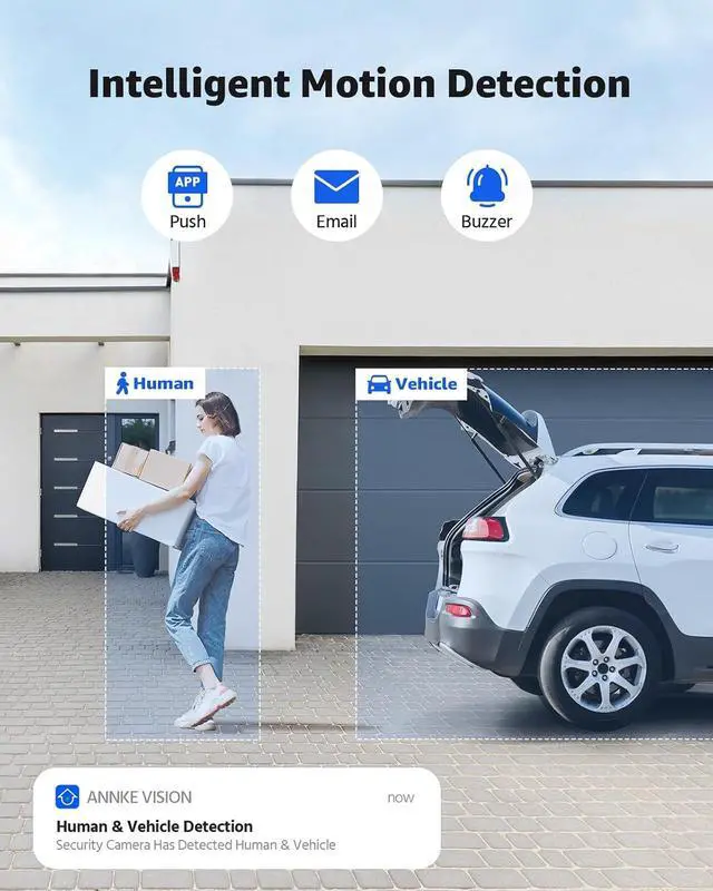 Alt view image 3 of 7 - ANNKE 8CH 12MP PoE Security Camera System, Smart Dual Light, 2TB HDD