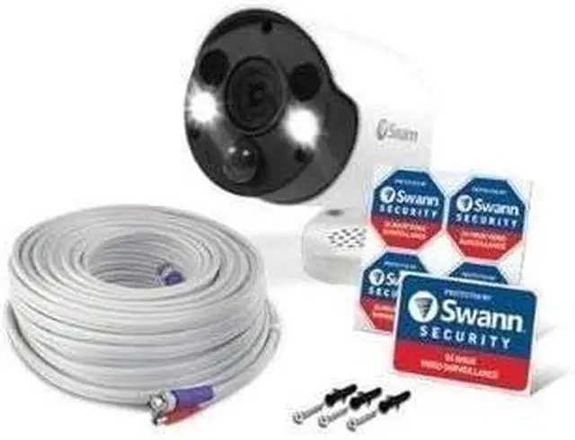 Alt view image 5 of 5 - Swann Add-On DVR Bullet Security Camera with Sensor Spotlight, 4K Ultra HD Video, Indoor or Outdoor Design, Dusk to Dawn Color Night Vision Plus True Detect Heat and Motion Detection