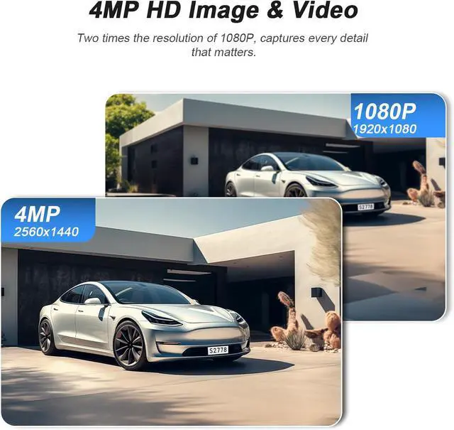 Alt view image 3 of 7 - SANSCO Wireless Security Camera System, Solar-Powered 4MP 6 Cam-Kit, Color Night Vision, 2.4G & 5G WiFi, 128GB Local Recording, No Subscription