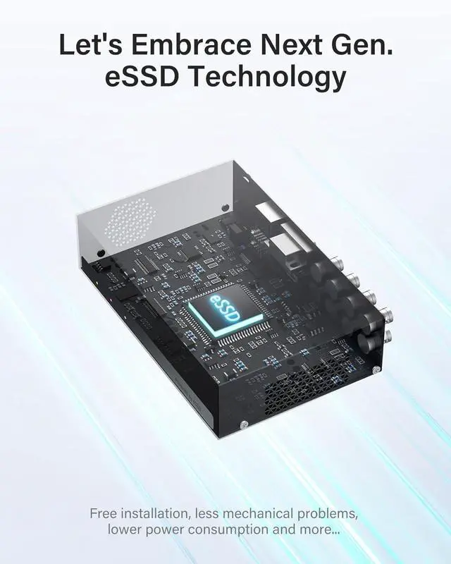 Alt view image 2 of 7 - Security Camera System, 3K Lite 5-in-1 H.265+ 8CH eDVR with 1TB eSSD and (4) 1080p (2MP) Weatherproof Surveillance Wired Cams, AI HumaVehicle Detection, Smart Color Night Vision, Email Alert