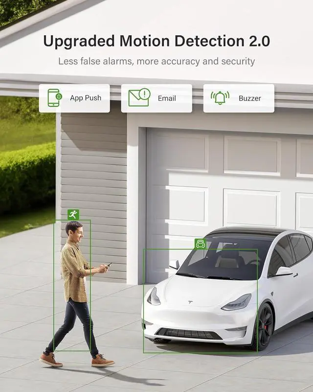 Alt view image 7 of 7 - Security Camera System, 3K Lite 5-in-1 H.265+ 8CH eDVR with 1TB eSSD and (4) 1080p (2MP) Weatherproof Surveillance Wired Cams, AI HumaVehicle Detection, Smart Color Night Vision, Email Alert