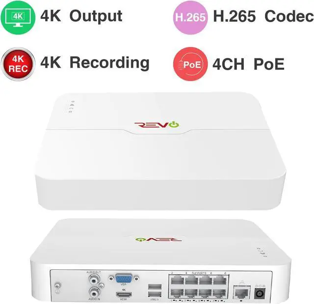 Alt view image 2 of 7 - America Ultra HD 8 Ch. 1TB HDD IP NVR Video Security System, 6 x 2K (4MP) IR Indoor/Outdoor Bullet Security Cameras - Remote Access Via Smart Phone, Tablet, PC & MAC