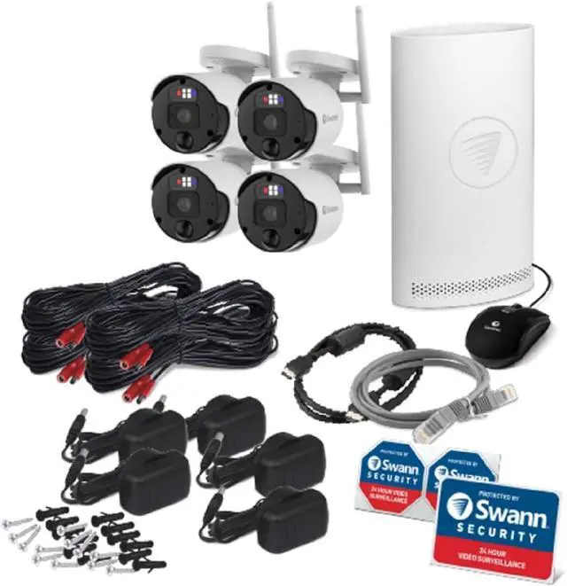 Alt view image 7 of 7 - Swann NVW-800 4ch Wi-Fi NVR / 1TB / 4 x NVW-500CAM 1080p WiFi IP Digital Still Image Video Cameras