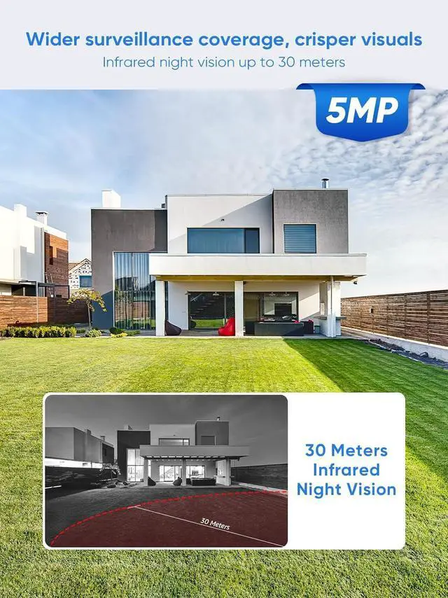 Alt view image 2 of 7 - SANNCE 10CH 5MP NVR All-in-One Wireless CCTV Security Camera System with 1TB HDD Waterproof Surveillance IP Camera System,Plug an Play,Enhance Signal,P2P,Snapshot Email Alert & APP Push