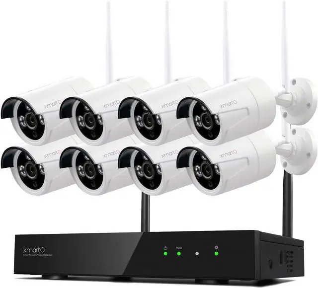Main image of XMARTO Wireless Security Camera System 10CH 8PC 3MP Wireless Security IP Camera System(Built-in Router, Plug N Play, Mobile View, Night Vision, Supports Audio Microphones)