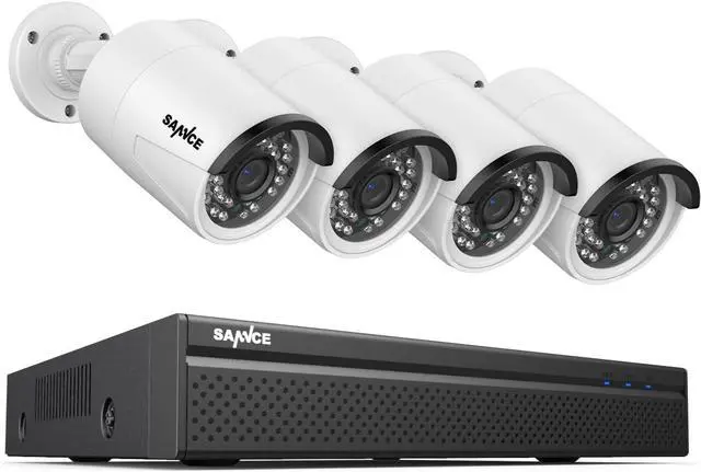 Main image of SANNCE 8CH 4K PoE CCTV System with 4 * 3MP Outdoor Security IP Camera, Audio Recording, Metal Casing, P2P, Motion Alert and Screenshot, NO HDD