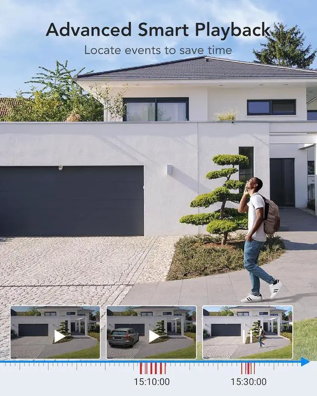 Alt view image 5 of 7 - ANNKE 8 Channel 8 Camera Security System H.265+ DVR Recorder with 2TB HDD and 8X 5MP(2560TVL) Outdoor CCTV Bullet Cameras, IP67 Weatherproof,100ft Night Vision, Email Alert, Remote Access