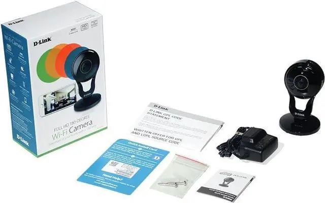 Alt view image 7 of 7 - D-Link Full HD 180-Degree WiFi Security Camera  1080P  Indoor  Night Vision  Remote Access  Works with Google Assistant  Casting  Streaming (DCS-2530L)