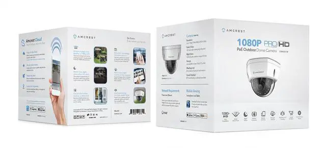 Alt view image 5 of 7 - Amcrest ProHD Outdoor 1080P POE Dome IP Security Camera - IP67 Weatherproof, 1080P (1920 TVL), IP2M-844E (White)