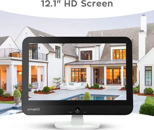 Alt view image 6 of 7 - xmartO Solar Powered Wire-Free 4MP Home Solar Security Camera Wireless System with Screen(All-Weather Solar Charge, AI Motion Detection,Spot Light and Siren,SD & Cloud Storage