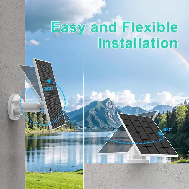 Alt view image 3 of 7 - SANSCO 2K Wire-Free Solar Battery Powered Security Camera System, 10 Channel NVR Recorder with 500GB Hard Drive, (4) 4MP Outdoor WiFi Pan Tilt Zoom Camera with Solar Panel, 2 Way Audio, Remote Access