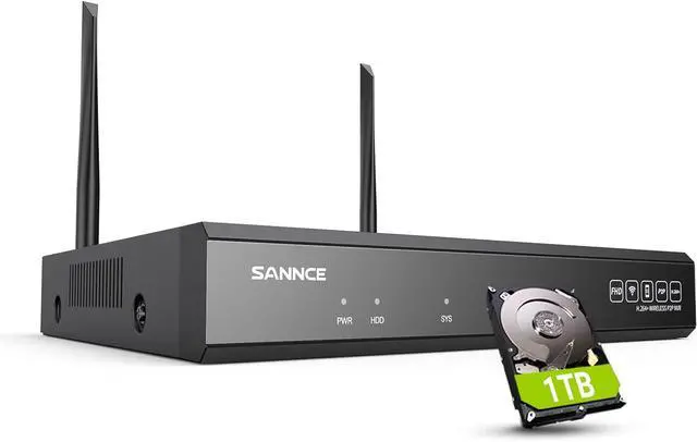 Main image of SANNCE 10CH 5MP NVR All-in-One Wireless CCTV Security Camera System with 1TB HDD Waterproof Surveillance IP Camera System,Plug an Play,Enhance Signal,P2P,Snapshot Email Alert & APP Push