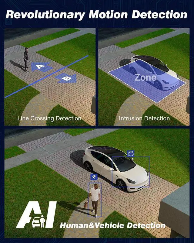 Alt view image 7 of 7 - ANNKE 8CH Security Camera System, 3K Lite Surveillance DVR with 4X 1080P Wired CCTV IP66 Cams with Full Color Night Vision, 130DB WDR, 3D DNR, AI Motion Detection, Remote Access, NO HDD Included