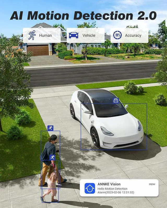 Alt view image 2 of 7 - ANNKE 8CH Security Camera System, 3K Lite Surveillance DVR with 4X 1080P Wired CCTV IP66 Cams with Full Color Night Vision, 130DB WDR, 3D DNR, AI Motion Detection, Remote Access, NO HDD Included