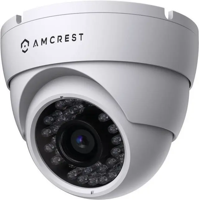 Alt view image 5 of 6 - Amcrest Full-HD 1080P 4CH Video Security System - Four 1920TVL 2.1-Megapixel Weatherproof IP67 Dome Cameras, 65ft IR LED Night Vision, 2TB HDD, HD Over Analog/BNC, Smartphone View (White)