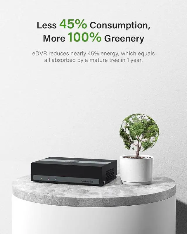 Alt view image 3 of 7 - Security Camera System, 3K Lite 5-in-1 H.265+ 8CH eDVR with 1TB eSSD and (4) 1080p (2MP) Weatherproof Surveillance Wired Cams, AI HumaVehicle Detection, Smart Color Night Vision, Email Alert