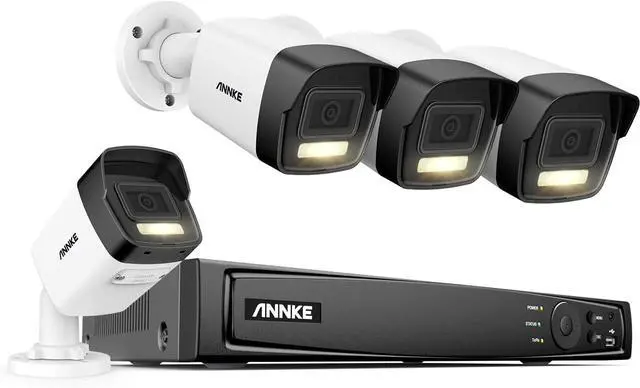 Main image of ANNKE 12MP Wired Security Camera System, 4pcs 12MP PoE IP Camera, 8CH H.265+ NVR, Smart Dual Light, Color Night Vision, Human&Vehicle Detection, IP67 Waterproof(HDD Not Included)