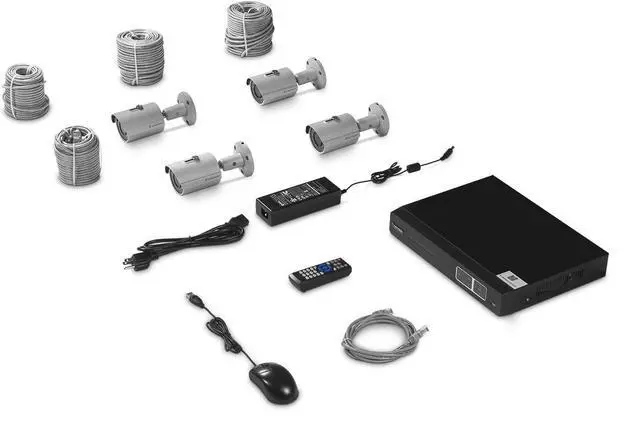 Alt view image 6 of 6 - Amcrest Full-HD Video Security System -Weatherproof IP67 Bullet Cameras, 65ft IR LED Night Vision, HDD,Smartphone View (1.3MP IP POE NVR, 1.3MP 4CH NVR + 4 Bullets)