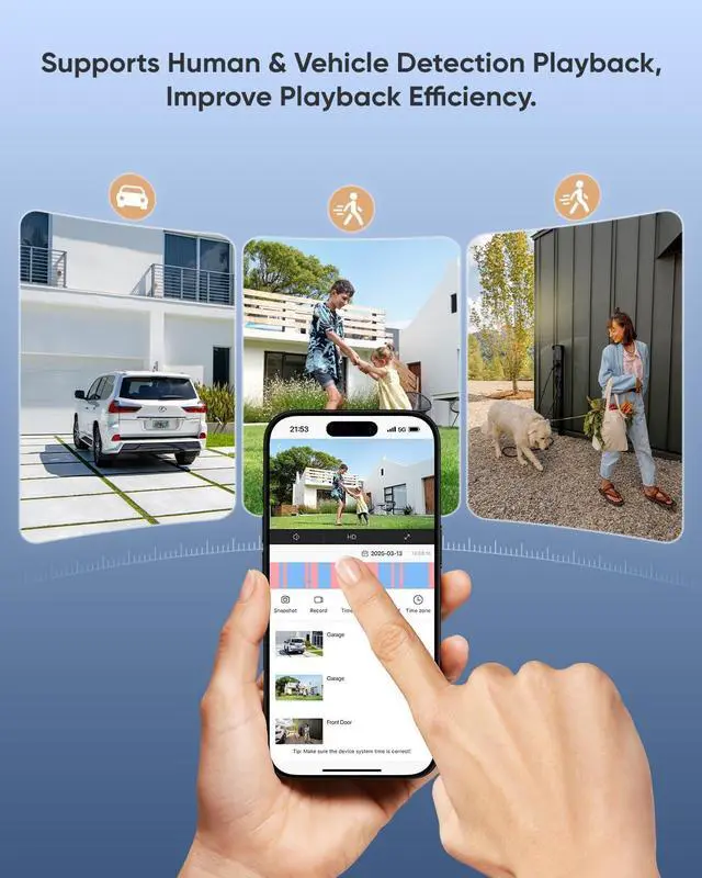 Alt view image 3 of 7 - SANNCE 2K 3MP PoE Security System, 8CH 6MP Surveillance NVR with 4PCS 3MP HD Weatherproof Dome Cameras with H.265 Video Compression, Smart IR LED, APP Push Alert, Remote Access (No HDD)