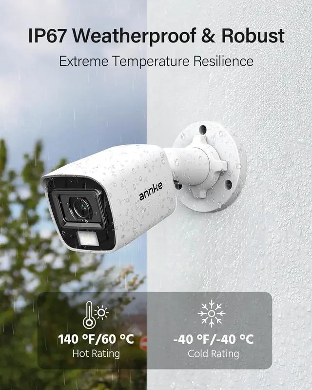 Alt view image 6 of 7 - Security Camera System, 3K Lite 5-in-1 H.265+ 8CH eDVR with 1TB eSSD and (4) 1080p (2MP) Weatherproof Surveillance Wired Cams, AI HumaVehicle Detection, Smart Color Night Vision, Email Alert