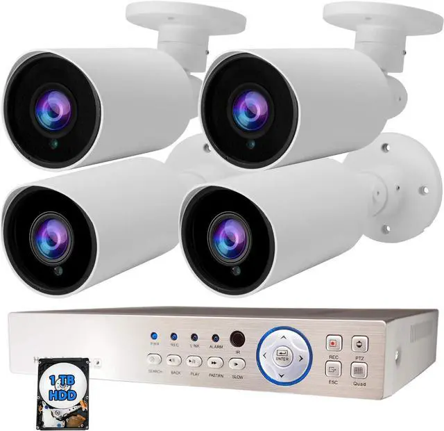 Main image of Evertech 8 Channel Surveillance System w/ 1TB Hard Drive and 1080p Indoor Outdoor IR Bullet Security Cameras